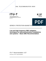 ITU - T - K.37 - 1999 - Low and High Frequency EMC Mitigation For Telecom