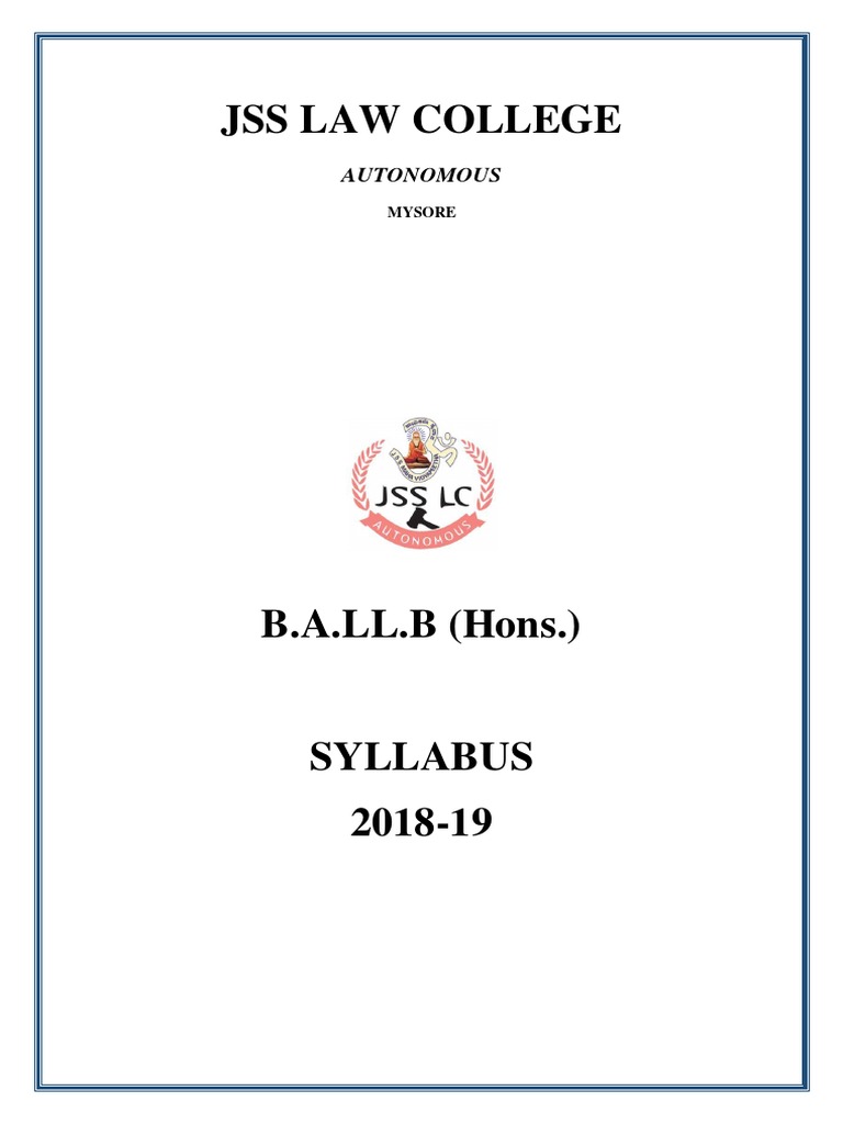 BA - LL .BHons .-2018-19 PDF | PDF | Tort | Law Of Agency