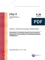 ITU - T - K.28 - 2012 - Parameter of Thysistor - Based SPD For Telecom