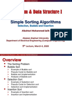 Algorithms & Data Structure I - Lecture 5