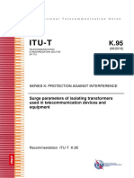 ITU - T - K.95 - 2016 - Surge Parameter of Isolation Transformer Used in Telecom Devices and Equipment