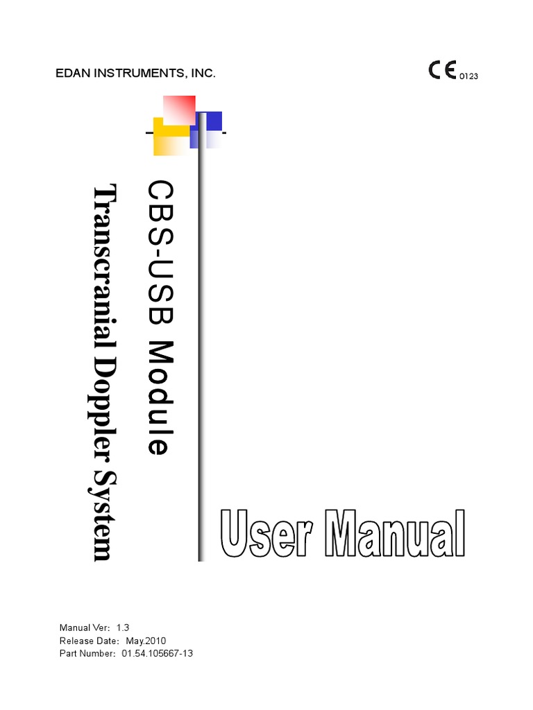 CBS-USB Module Transcranial Doppler System User Manual-1.3 PDF Cursor (User Interface) Computer Keyboard