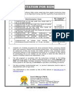 Invitation For Bids: S.No. Work Description / Route PEC Category & Specialization