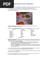 Concept Mapping: Cellular Structure, Function, and Organization Learning Targets