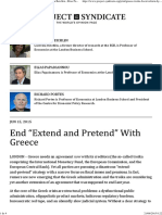 End "Extend and Pretend" With Greece by Lucrezia Reichlin, Elias Papaioannou and Richard Portes