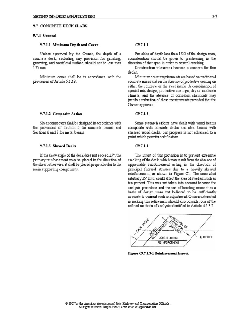 Minimum Depth and Cover PDF Beam (Structure) Concrete