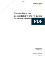 Extreme Networks Consolidated "I" and "E" Series Hardware Installation Guide