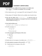 Infinite Series Assignmnt - PDF Math