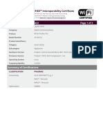 Wi-Fi CERTIFIED™ Interoperability Certificate: Page 1 of 2 Certification ID: WFA78422