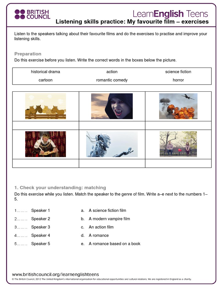 My Favourite Film Exercises 1 Pdf Pdf