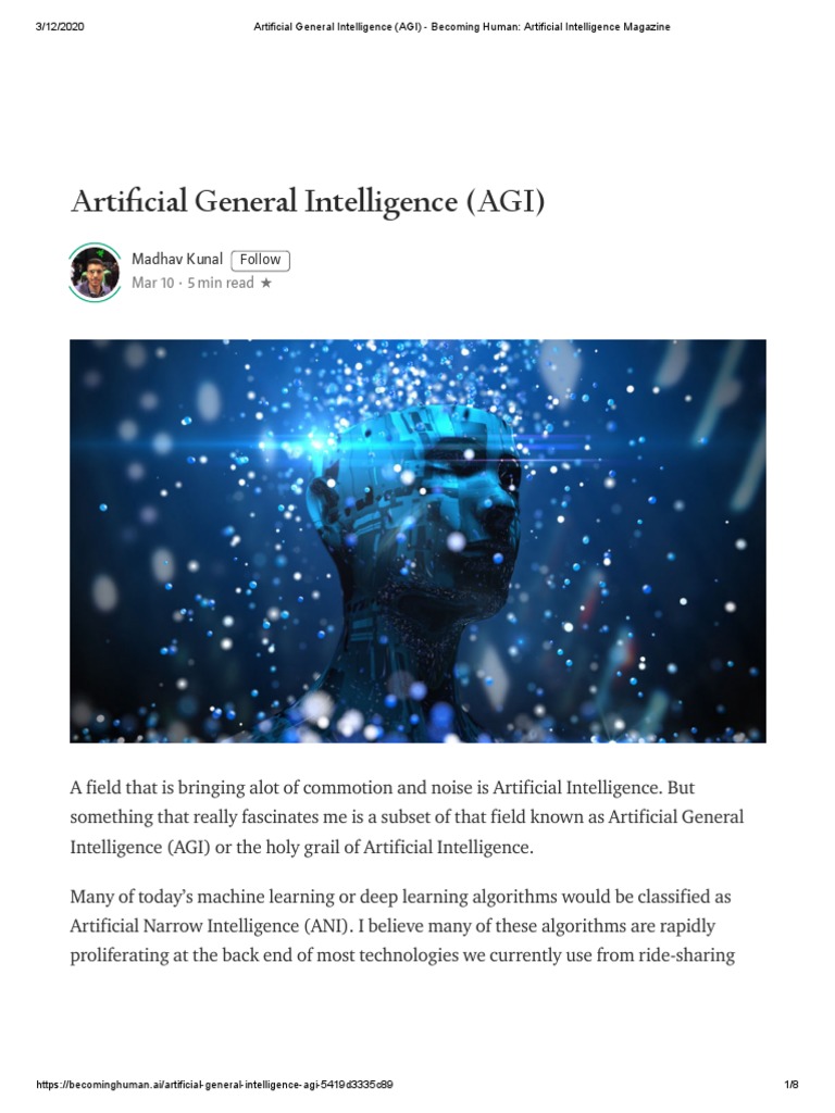 Exploring Artificial General Intelligence | PDF | Artificial ...