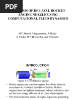 CFD Analysis of De-Laval Nozzle Design | PDF | Nozzle | Mach Number