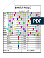 2015 Annual Drill Plan (DQDC) : Planned Dates For The Drills