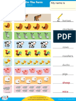 The Animals On The Farm Worksheet How Many 1