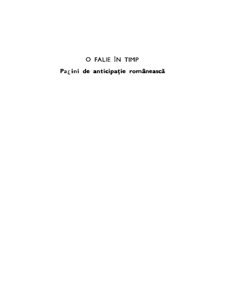 O Falie in Timp PDF | PDF