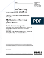 Methods of Testing Vulcanized Rubber - : Part C4: Determination of Electric Strength