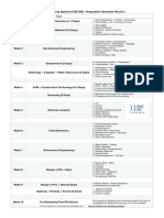 Civil Engineering Optional CSE 2021. Preparation Schedule Round 1