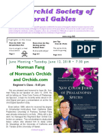 Orchid Society of Coral Gables: Norman Fang of Norman's Orchids