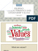 Filipino Characteristics and Citizenship Values: John Hubert Lou G. Magrata NSTP 1 Instructor