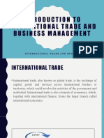 Chapter 1 - Introduction To International Trade and Business Management