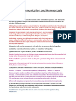 F214 Communication and Homeostasis