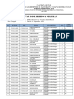 DAFTAR HADIR BRIEFING & VERIFIKASI TRY OUT UJI KOMPETENSI D III DAN SARJANA TERAPAN KEPERAWATAN PERIODE SEPTEMBER 2020