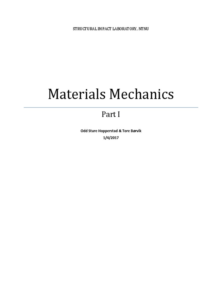 Materials Mechanics Overview and Models | PDF | Viscoelasticity ...