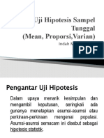 Uji Hipotesis Sampel Tunggal (Mean, Proporsi, Varian) : Indah Manfaati Nur