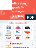 Online Class Grade 9-Hydrogen English
