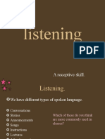 Listening: A Receptive Skill