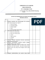 Daftar Tilik Pemeriksaan GULA DARAH Sesuai Protokol Covid