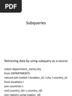 Subqueries