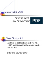 Business Law: Case Studies Law of Contracts