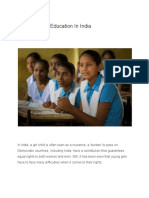 The Girl Child Education in India