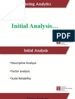 Marketing Analytics: Initial Analysis