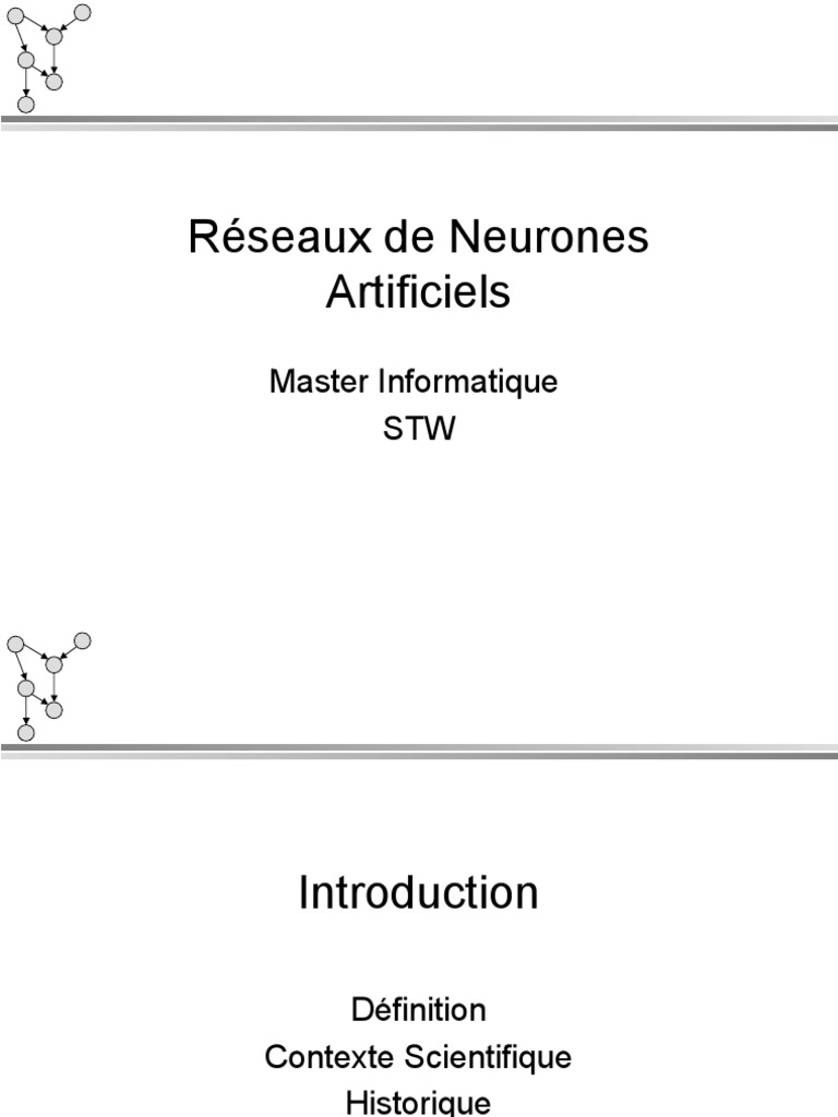 Introduction aux Réseaux de Neurones | PDF | Réseau de neurones ...