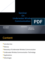 Seminar On Underwater Wireless Communication