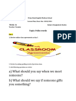 A) What Should You Say When We Meet Someone? B) What Should We Say If Someone Gifts You Something?