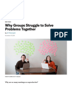 Why Groups Struggle To Solve Problems Together