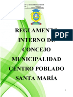 Reglamento interno del Concejo Municipal de Santa María de Ayabacas
