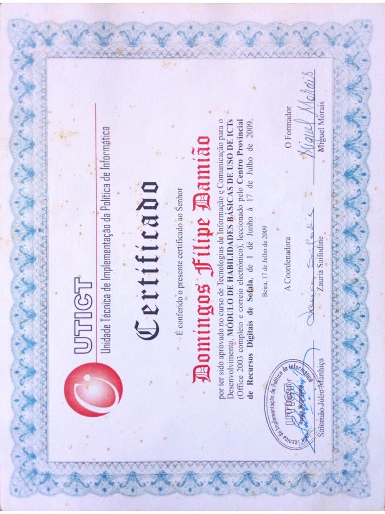 Certificado De Informática Pdf Pdf