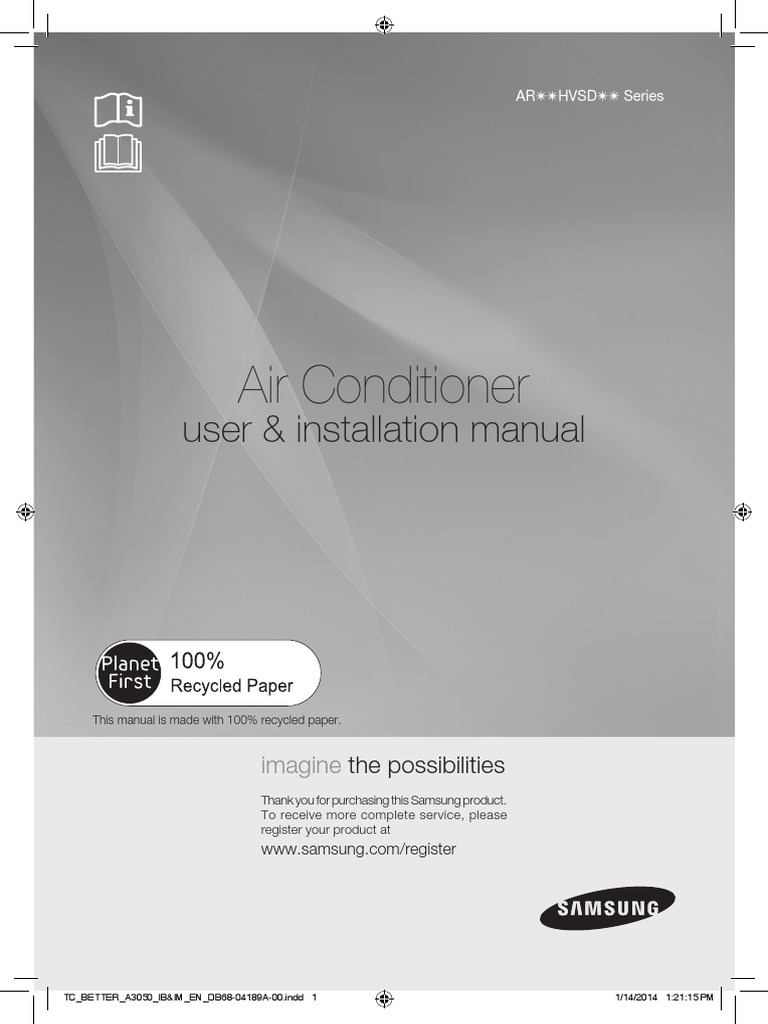 Air Conditioner Air Conditioner: User & Installation Manual User ...