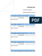 135 Project Grade Sheet: Professor's Comments