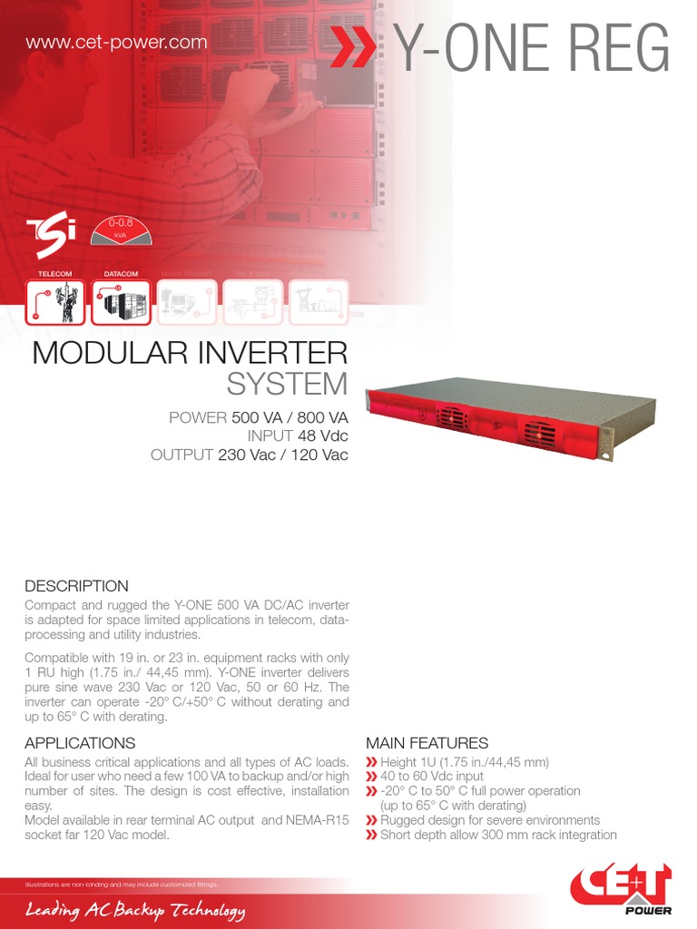 CET Power - Y-ONE REG Datasheet - v1.2 PDF | PDF | Power Inverter ...