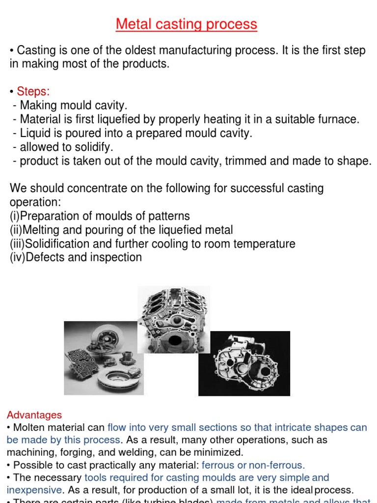 An Overview of the Metal Casting Process Steps, Advantages, Limitations and Key Terms PDF