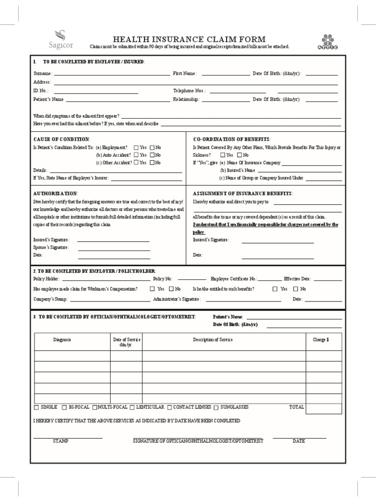 Sagicor Claim PDF