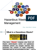 Hazardous Waste Management: Engr. Jessa Mae A. Gomez