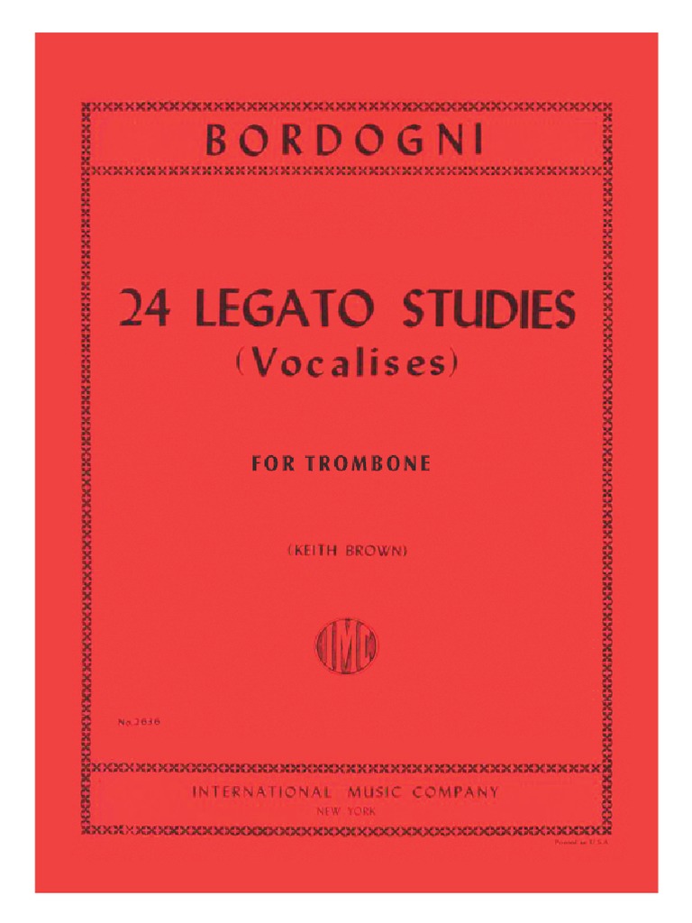 24 Legato Studies Vocalises For Trombone PDF PDF