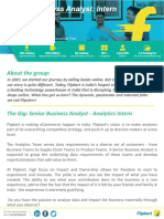Flipkart Senior Business Analyst Analytics JD