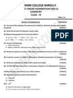 Final Paper Class 9 Chemistry 19-10 PDF